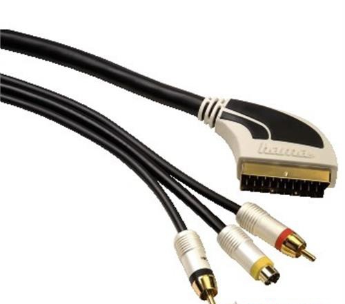 Кабель Hama Scart -2 Cinch+ 1 S-video gold connection 2.0 метра Николаев - изображение 1