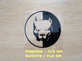 Наклейка на авто Питбуль Черная из г. Борисполь