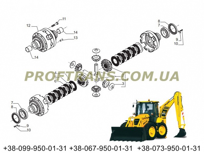 Сателиты Komatsu Wb97s коматсу дифференциал ca0140478, 066165, 140478 Львів - зображення 1