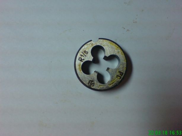 Плашка (rc) для трубной конической резьбы R1/8, r2. Запоріжжя - зображення 1