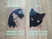 Наклейка на авто Волк, Кот, Чёрная из г. Борисполь