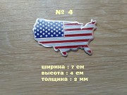Наклейка на авто Флаг Америка алюминиевые на авто или мото із м. Бориспіль