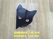Наклейка на авто Кот Чёрная из г. Борисполь