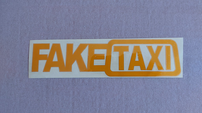 Наклейка на авто или мото Faketaxi Жёлтая светоотражающая Бориспіль - зображення 1