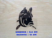 Наклейка на авто Карп Черная из г. Борисполь