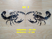 Наклейка на авто Скорпион Чёрная 2 шт из г. Борисполь