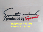 Наклейка на кузов авто Sport mind produced by sports Черная с Красным из г. Борисполь