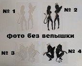 Наклейка на авто Чертенок и Ангелочек светоотражающая.тюнинг авто із м. Бориспіль