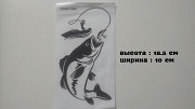 Наклейка на авто Рыбак с крупной рыбой Чёрная із м. Бориспіль