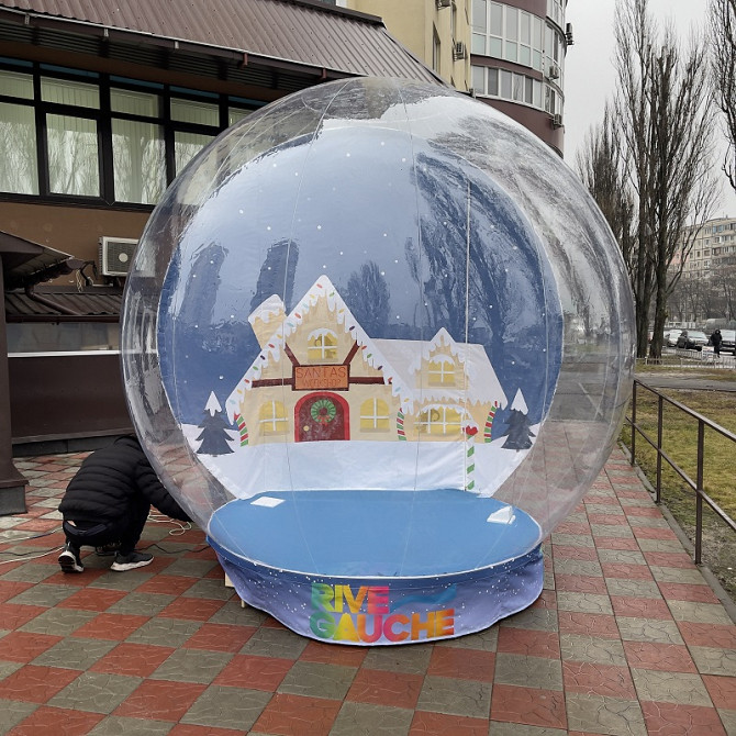 Шоу шар – огромный снежный шар фотозона Київ - зображення 1
