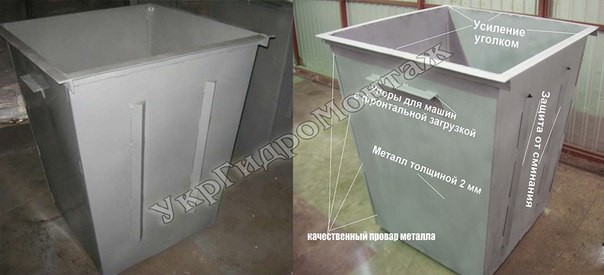 Мусорные контейнеры и баки для мусора, изготовление и доставка Новомосковск - изображение 1