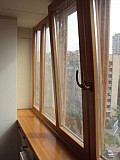 Остекление лоджий окнами из натурального дерева із м. Київ