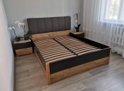 Двуспальная кровать Рамона с мягким изголовьем и выдвижными ящиками із м. Київ