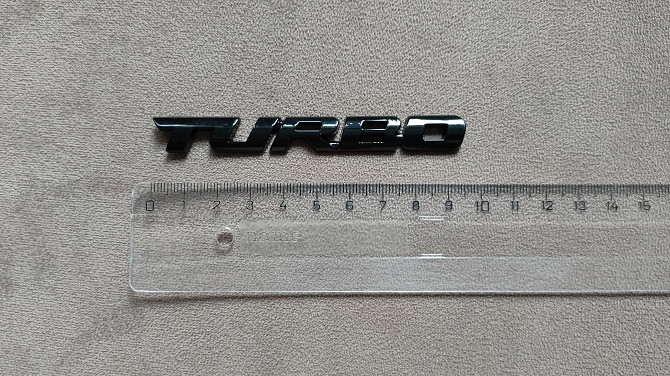 Наклейка на авто Turbo Чёрная Металлическая не ржавеют Борисполь - изображение 1