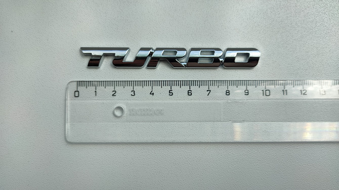 Наклейка на авто Turbo Серебро Металлическая турбо не ржавеют Бориспіль - зображення 1