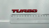 Наклейка на авто Turbo Красная Металлическая турбо не ржавеют із м. Бориспіль