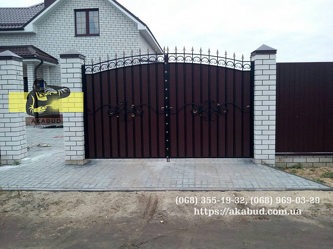 Калитки и ворота из металлопрофиля. Ворота и калитки из профнастила Кривий Ріг - зображення 1