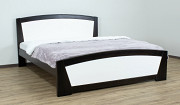 Двоспальне ліжко Женєва з масиву бука з фігурним узголів'ям из г. Киев