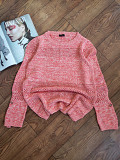 Персиковий светр з в'язаними ажурними вставками M&co 005 Ковель