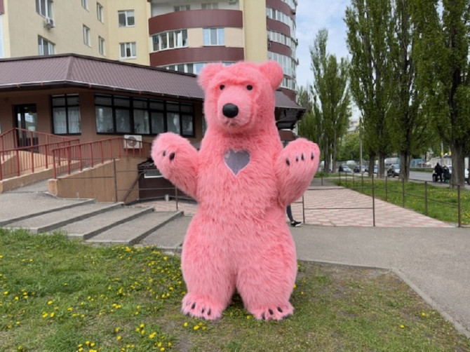 Костюм медведя розовый Київ - зображення 1