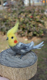 Валяна іграшка попугай корелла з шерсті хендмєйд інтерєрна птиця подарок сувенір папуга іграшка птах із м. Одеса