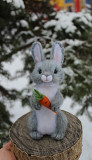 Заяц валяна іграшка зайчик интерєрний зайка хендмєйд авторська ручної роботи кролик іграшка хендмєйд из г. Одесса