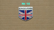 Наклейка на авто Флаг Англии номер 10 алюминиевая із м. Бориспіль