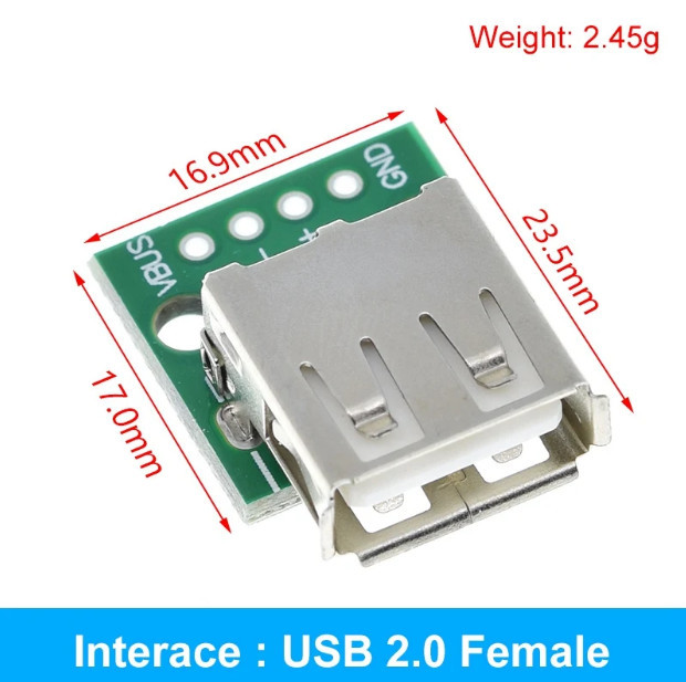 Разъем Usb типа A (мама) на плате Бориспіль - зображення 1