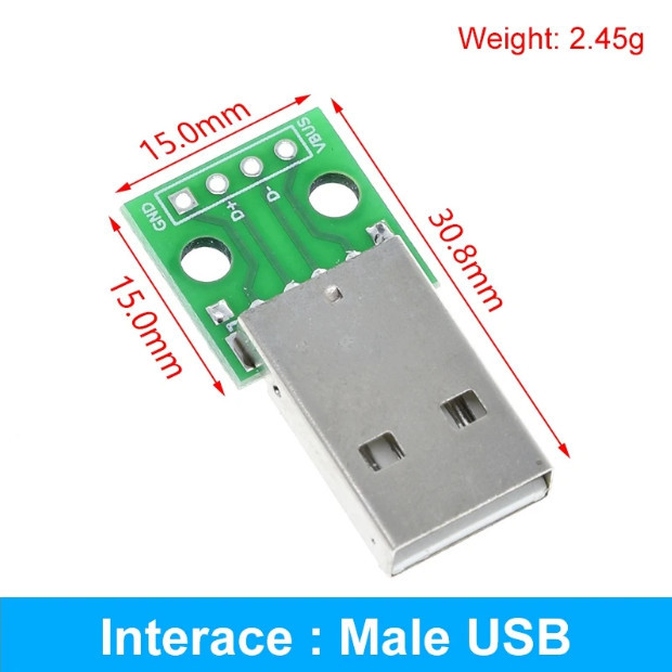 Разъем Usb типа Б (папа) на плате Бориспіль - зображення 1