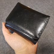 Чорний жіночий міні гаманець на кнопці, блискавці. Кошельок маленький для жінок чорного кольору из г. Киев