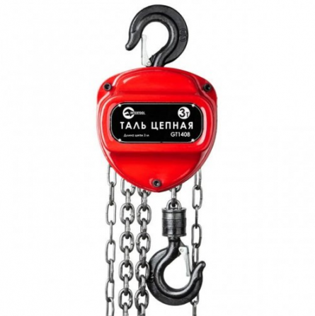 Таль ланцюгова 3 т, ланцюг 3 м Intertool Gt1408 Дніпро - зображення 1