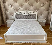 Двоспальне ліжко Артеміда біле з каретною стяжкою из г. Киев