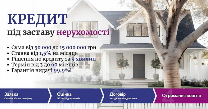 Кредит під 1, 5% на місяць під заставу житла у Києві. Киев - изображение 1