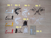 Наклейка на авто на тему рыбалка из г. Борисполь