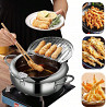 Фритюрница Fryer Pot 2, 2л маленькая фритюрница из нержавеющей стали, жаровня с термометром із м. Київ