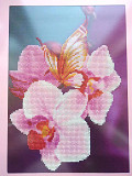 Алмазная вышивка "Орхидея" в рамке с антибликовым стеклом, ручная работа Харьков