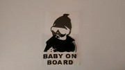 Наклейка на авто Baby on board Чёрная из г. Борисполь