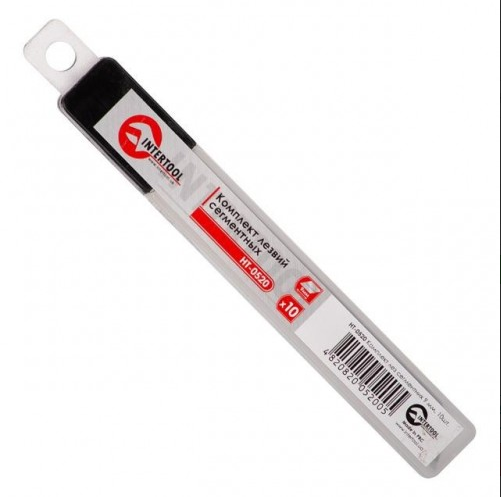 Комплект лез сегментних 9 мм, 10 шт Intertool Ht-0520 Днепр - изображение 1