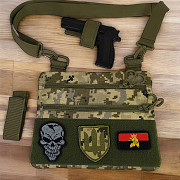 Сумка-кобура піксель камуфляж, тактична чоловіча наплічна сумка з тканини кордури из г. Киев
