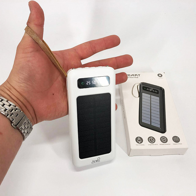Повербанк Smart зарядний пристрій на сонячній батареї 20000mah Київ - зображення 1