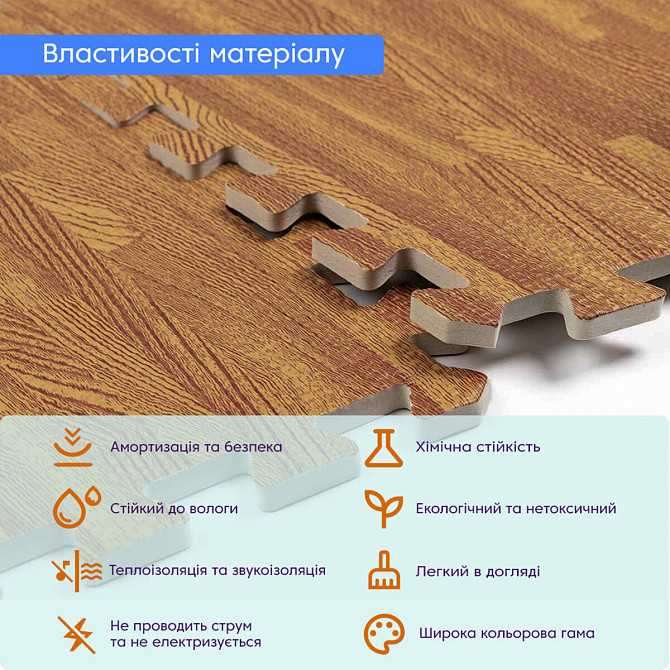 Підлога пазл - модульне підлогове покриття 600x600x10мм золоте дерево (мр2) Sw-00000022 Днепр - изображение 1