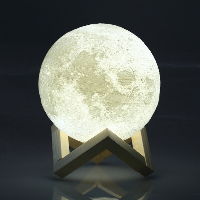 Ночник 3D светильник луна Moon Touch Control 15 см, 5 режимов Київ - зображення 1