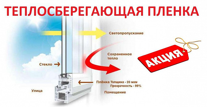 Теплосберегающая усиленная пленка на метраж 1.50м(ширина),50мкрн Харків - зображення 1