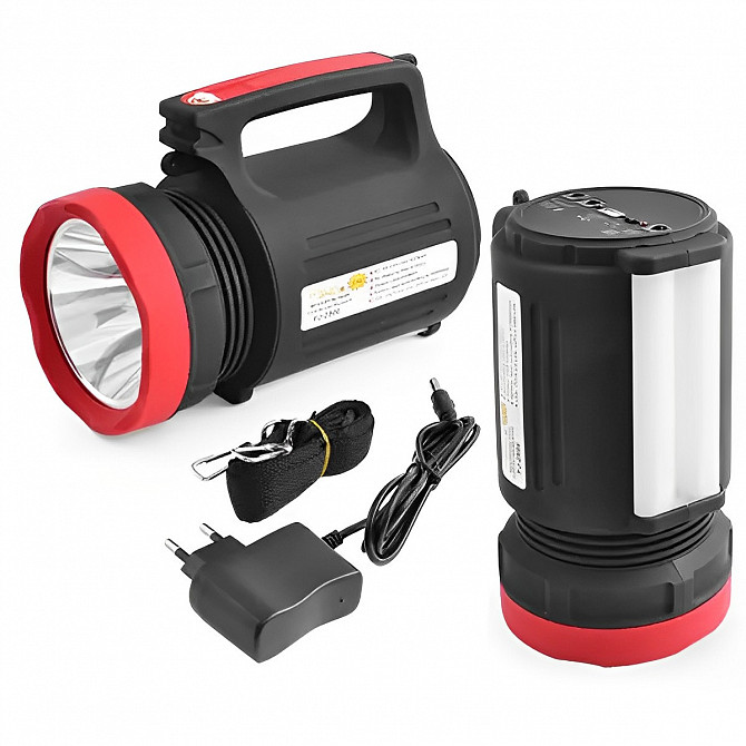 Мощный фонарь-прожектор переносной Led Yajia Yj-2886 Black ручной Запоріжжя - зображення 1