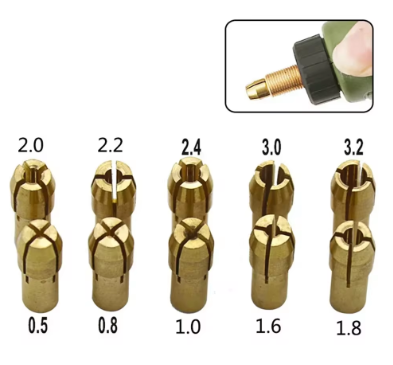 Набор цанг 10 шт. хвостовик диаметром 4.8 мм. Сарны - изображение 1