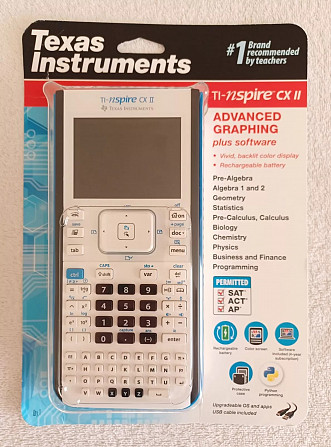 Калькулятор графічний Texas Instruments Ti-nspire CX II новий в блістері дозволений на іспитах Київ - зображення 1