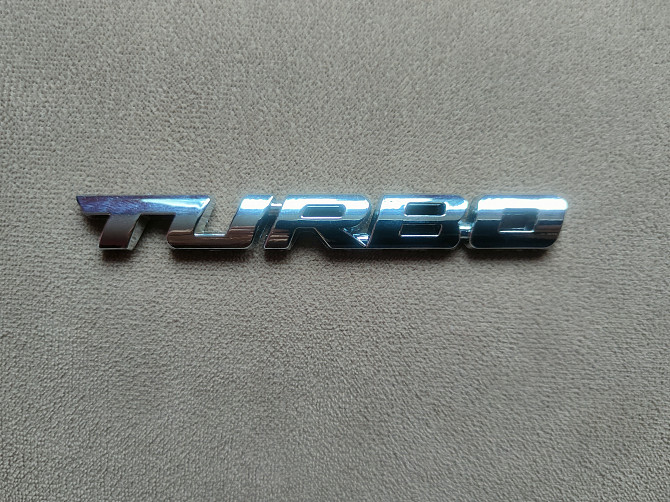 Наклейка Turbo Серебро Металлическая на авто Бориспіль - зображення 1
