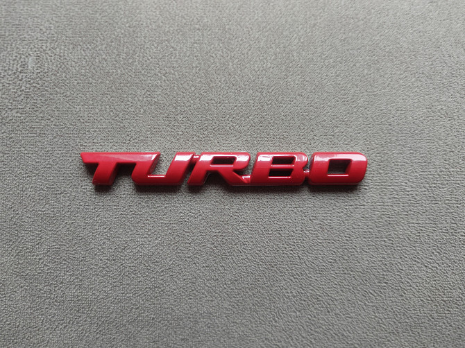 Наклейка Turbo Красная Металлическая турбо Бориспіль - зображення 1
