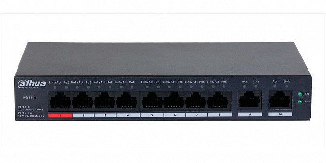 Неуправляемый коммутатор Dahua Dh-cs4010-8gt-110 Киев - изображение 1