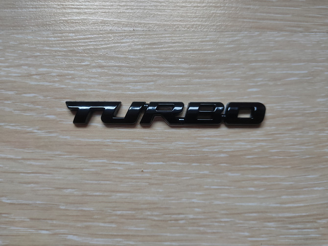 Авто наклейкаturbo Чёрная Металлическая Бориспіль - зображення 1